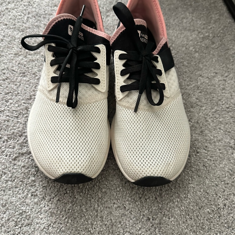 New Balance White and Pink Athletic Shoes